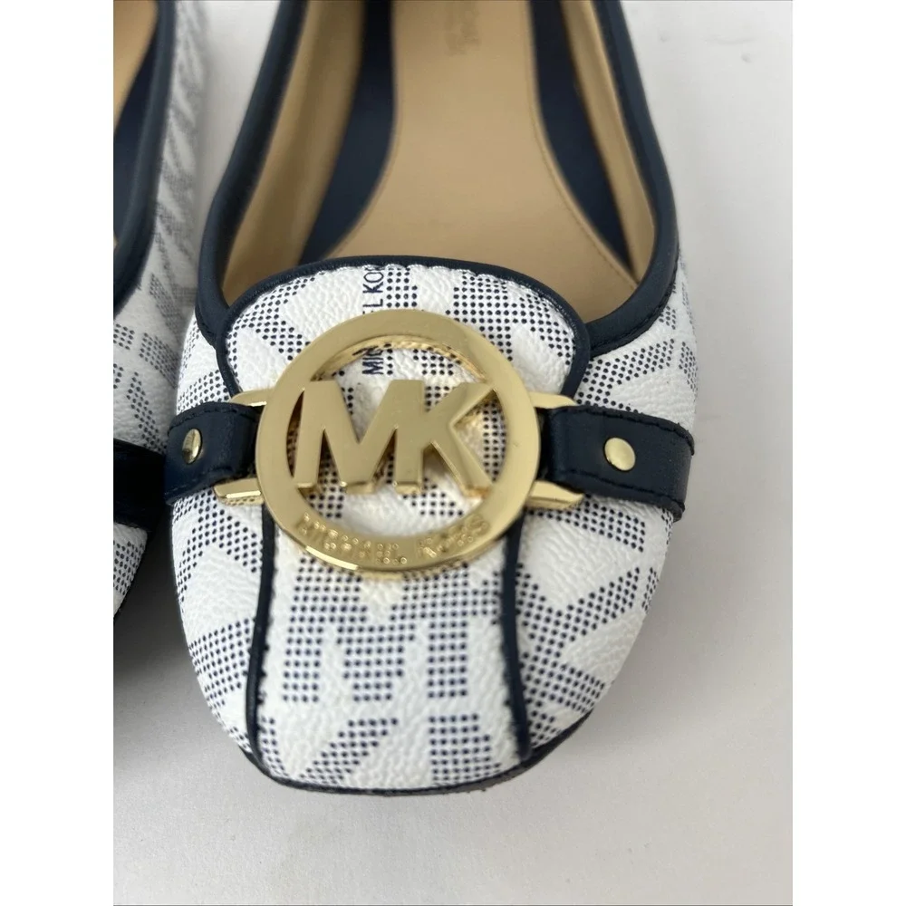 Michael Kors Logo Leather Ballet Flats Size 8‎
